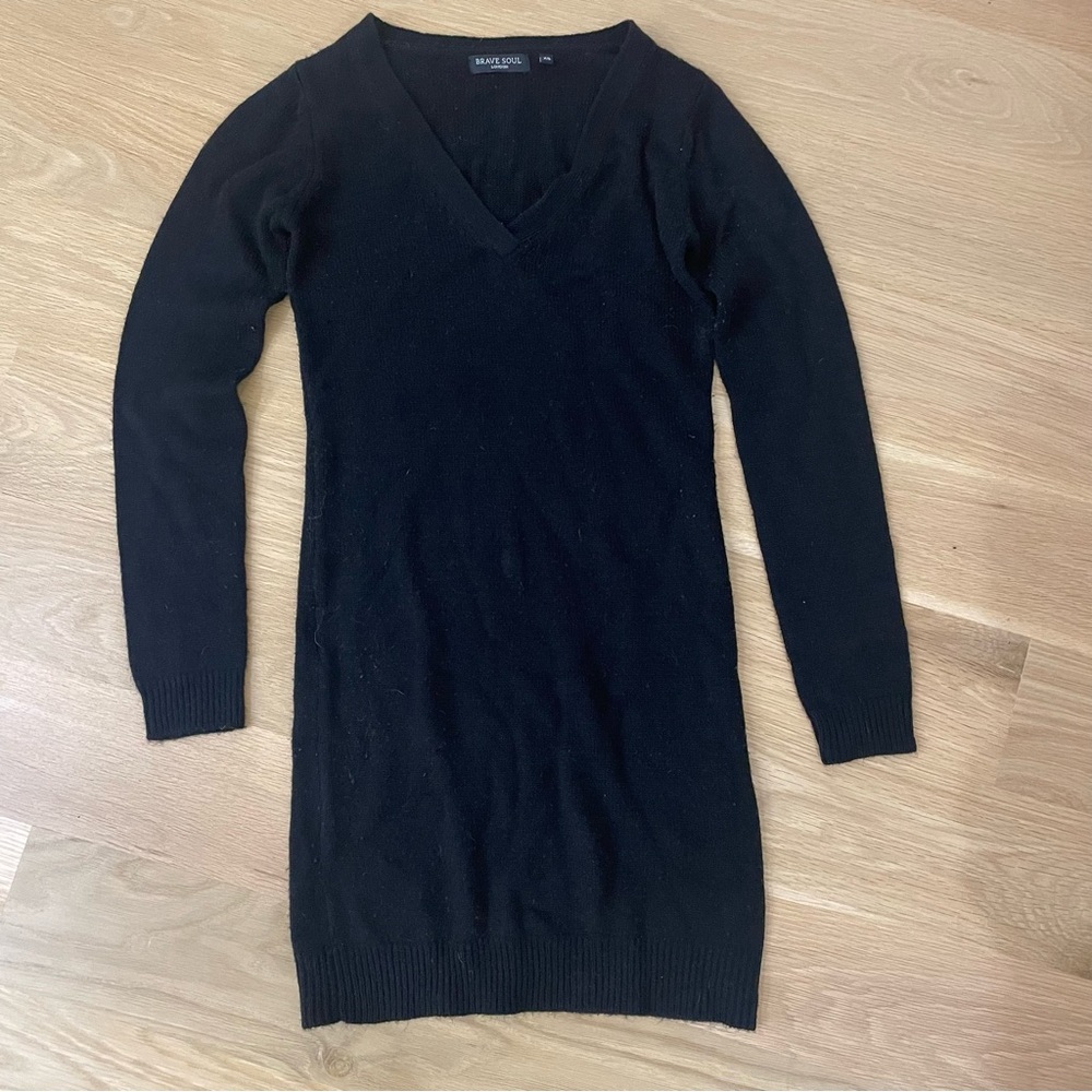 Black knit sweater dress size xs